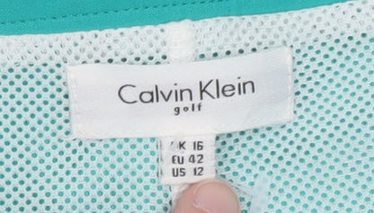 Calvin Klein Golf Womens Blue Skort Size 16 Stretch Classic Fit