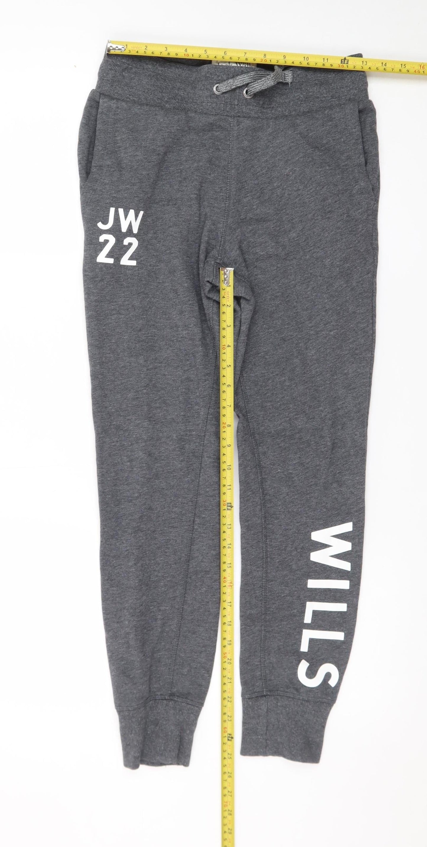 Jack Wills Women’s Grey Jogger Sweatpants Size 8 Elastic Waist