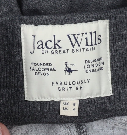 Jack Wills Women’s Grey Jogger Sweatpants Size 8 Elastic Waist