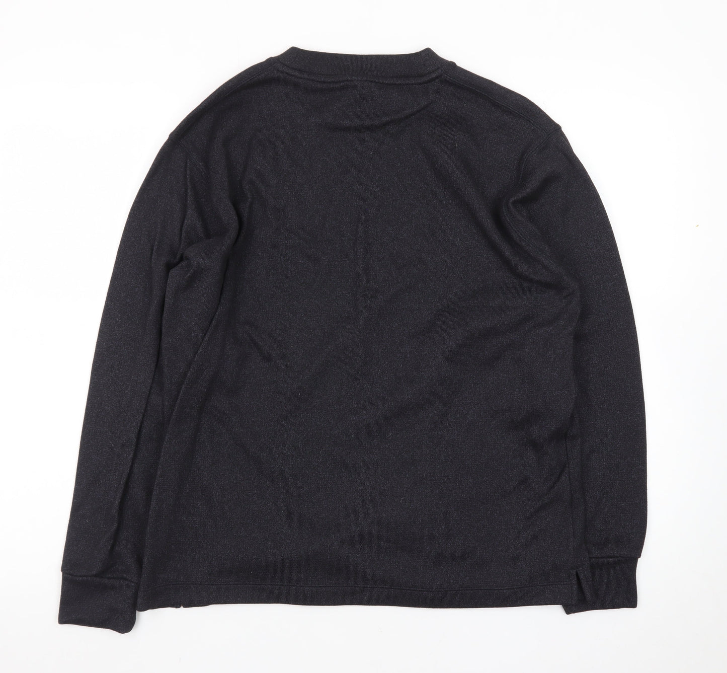 Uniqlo Men's Black Long Sleeve Crew Neck Polyester T-Shirt Size L