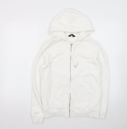 Marks and Spencer Women’s Ivory Full Zip Hoodie Size 8