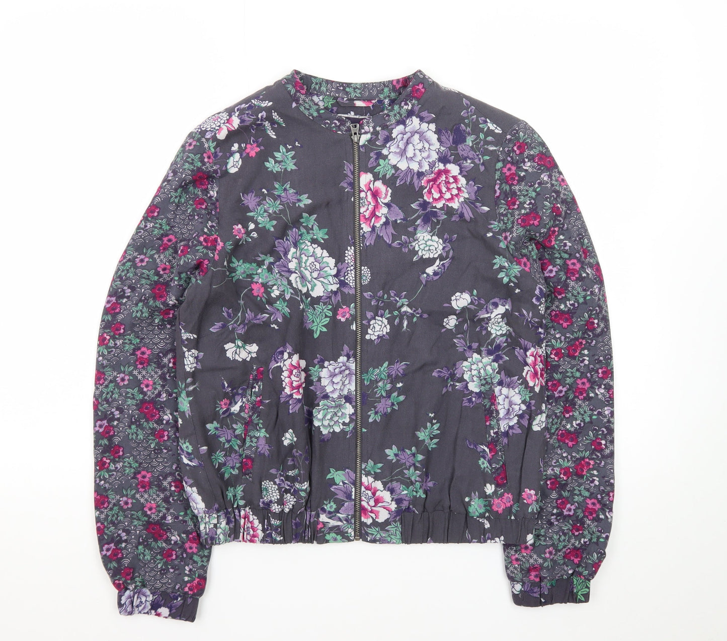 Marks and Spencer Women’s Multicoloured Floral Bomber Jacket UK 10