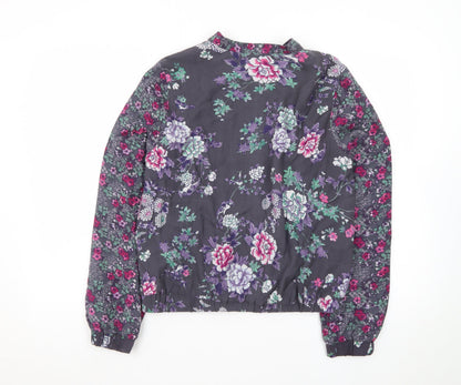 Marks and Spencer Women’s Multicoloured Floral Bomber Jacket UK 10