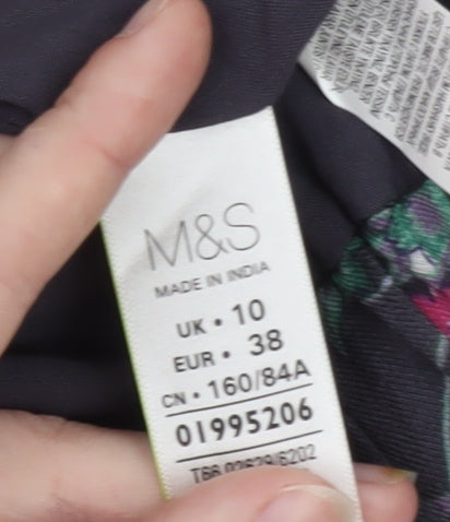 Marks and Spencer Women’s Multicoloured Floral Bomber Jacket UK 10