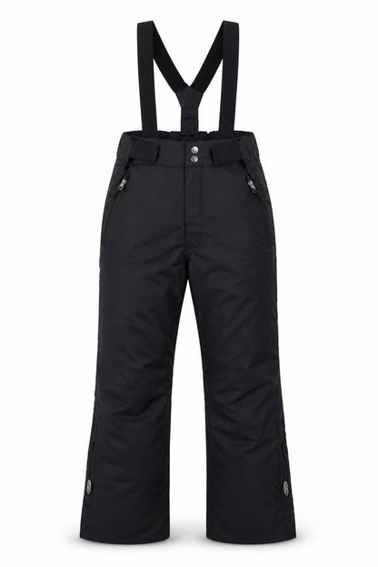 Front view of Wedze Teens Black Snow Pants, size 14, Waterproof Insulated Ski Trousers