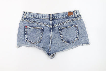 BDG Women Blue Cut-Off Denim Shorts Size 16