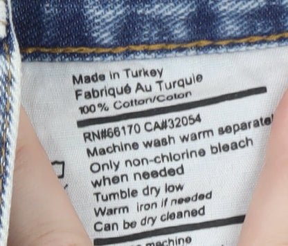 BDG Women Blue Cut-Off Denim Shorts Size 16