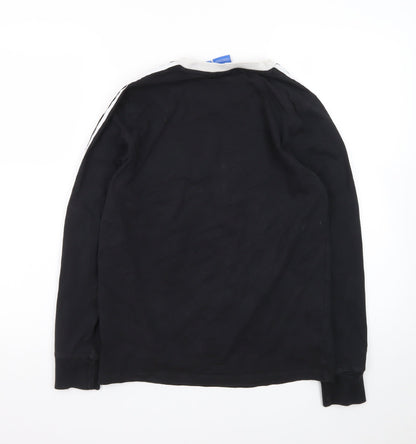 Adidas Women Black Long Sleeve Jersey Top Size 10 Casual Sportswear