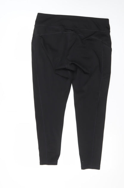 Puma Womens Black L Ankle Leggings Stretch Athleisure Gymwear