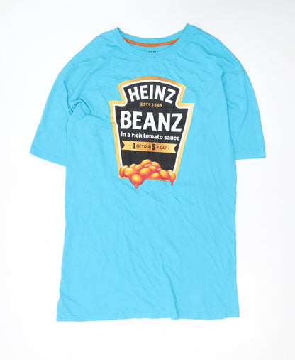 Heinz Women’s Blue XS T-Shirt Dress with Funny Food Graphic