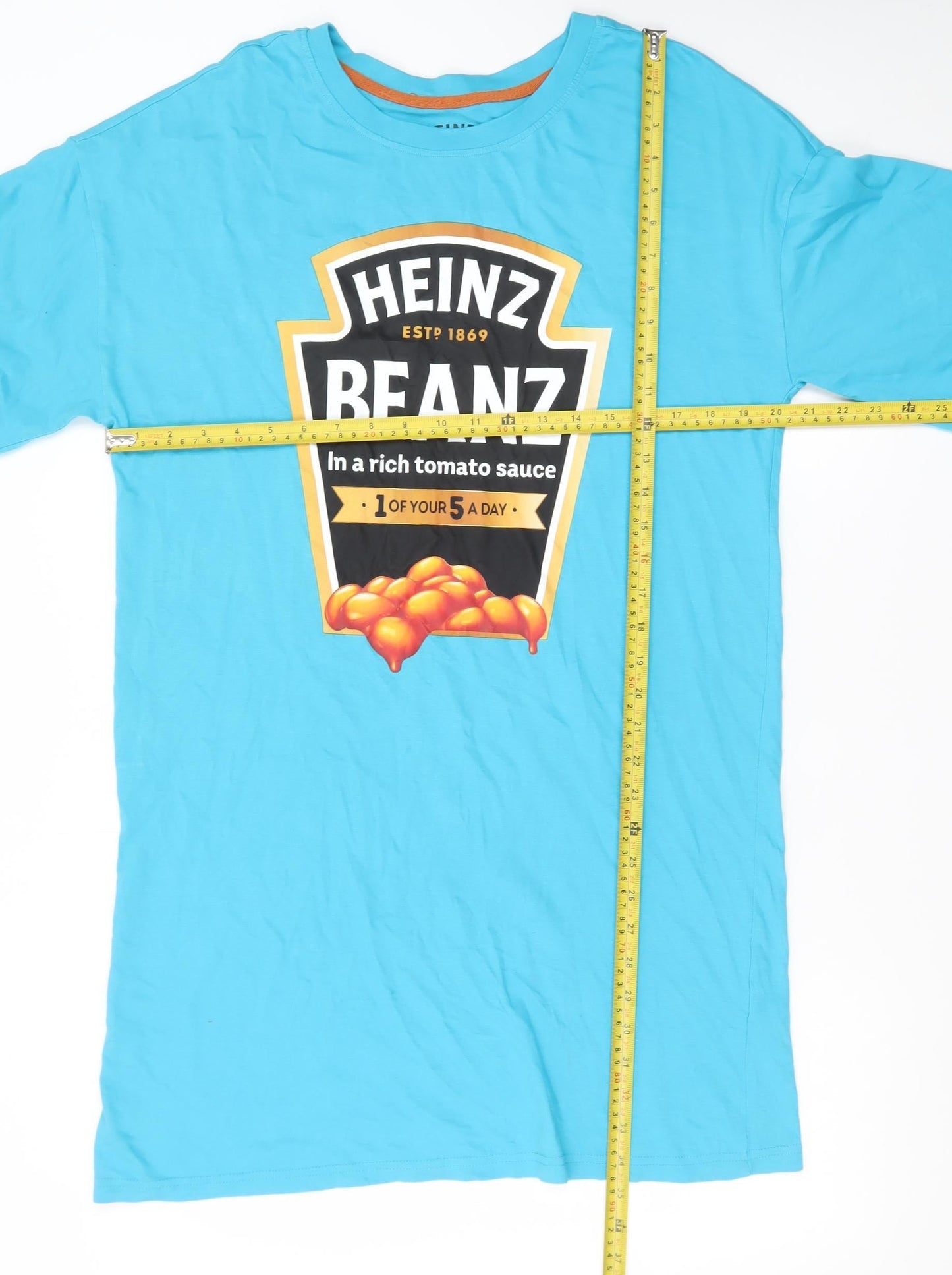 Heinz Women’s Blue XS T-Shirt Dress with Funny Food Graphic