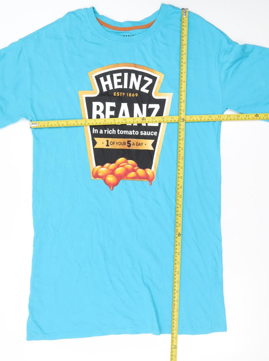 Heinz Women’s Blue XS T-Shirt Dress with Funny Food Graphic
