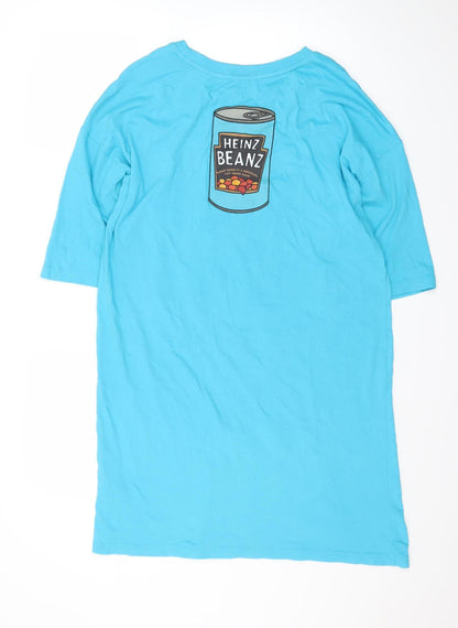 Heinz Women’s Blue XS T-Shirt Dress with Funny Food Graphic