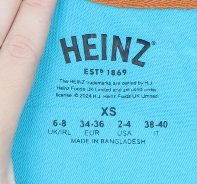Heinz Women’s Blue XS T-Shirt Dress with Funny Food Graphic