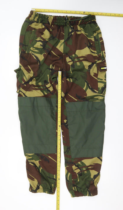 StandSafe Men's Green Camouflage Cargo Workwear Trousers M