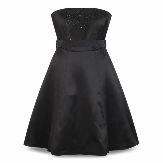 Select Women’s Black Strapless Beaded A-Line Party Dress Size 8