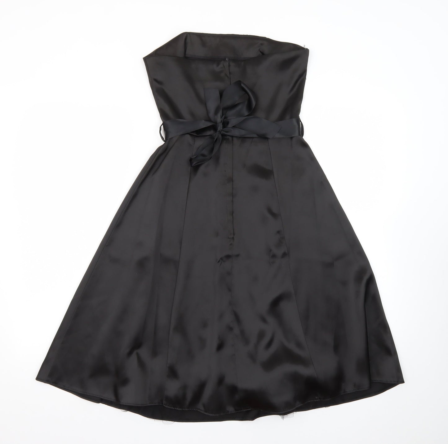 Select Women’s Black Strapless Beaded A-Line Party Dress Size 8