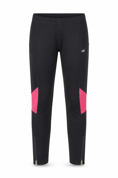 New Balance Women's Black Pink Ankle Leggings Small Stretch Zip Detail