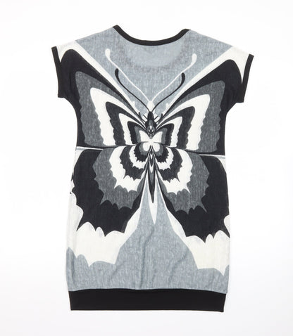 Culture Women's Multicoloured Butterfly Graphic T-Shirt Dress Size 8