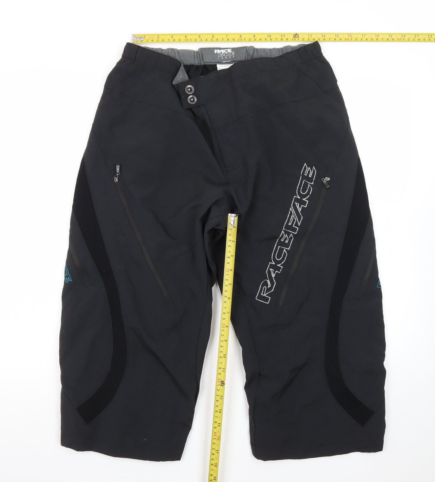 Race Face Men’s Black Biker Shorts Large Nylon Sportswear