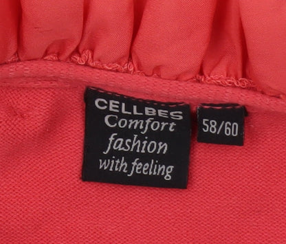Cellbes Women’s Pink Ruffle Edge Open Cardigan Size 30