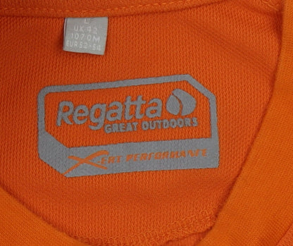 Regatta Men's Orange Polyester Crew Neck Quick Dry T-Shirt Size L