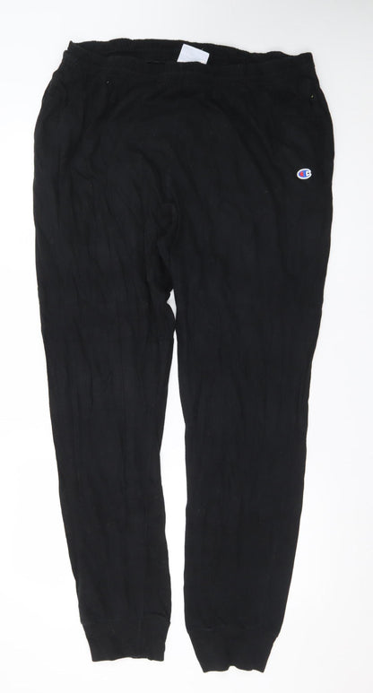 Champion Men's Black 2XL Jogger Sweatpants with Logo and Pockets