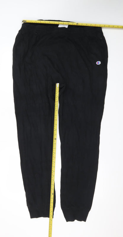 Champion Men's Black 2XL Jogger Sweatpants with Logo and Pockets