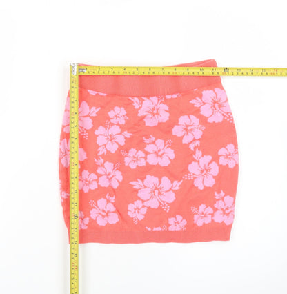Class Teens Pink Floral Cotton Cropped Tank Top L