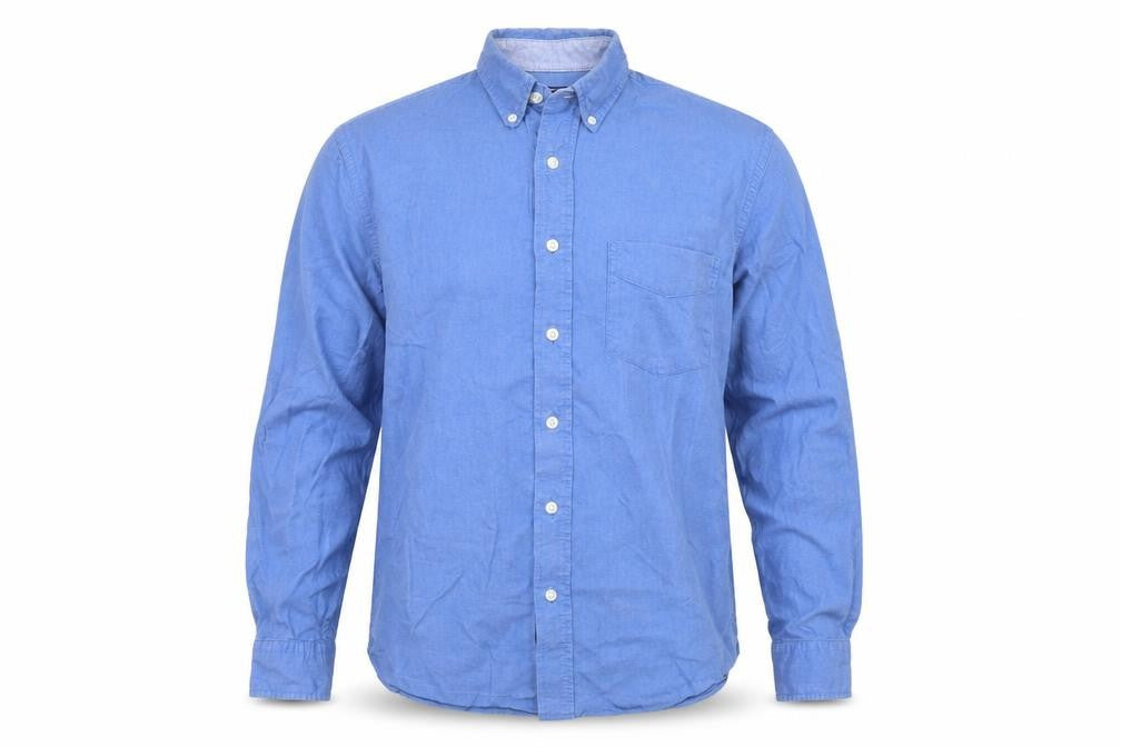 Charles Wilson Men's Blue Medium Oxford Button-Down Shirt