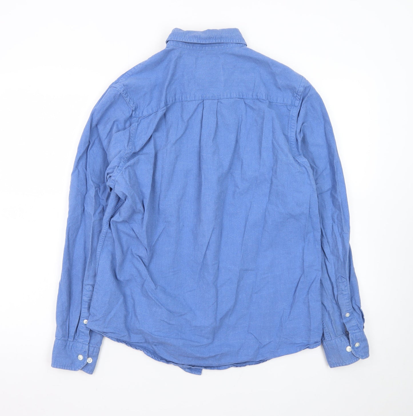 Charles Wilson Men's Blue Medium Oxford Button-Down Shirt