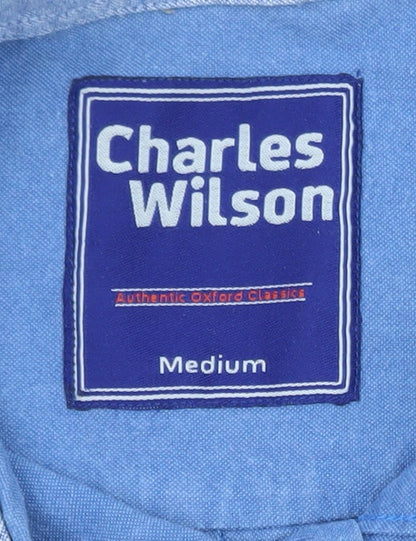 Charles Wilson Men's Blue Medium Oxford Button-Down Shirt