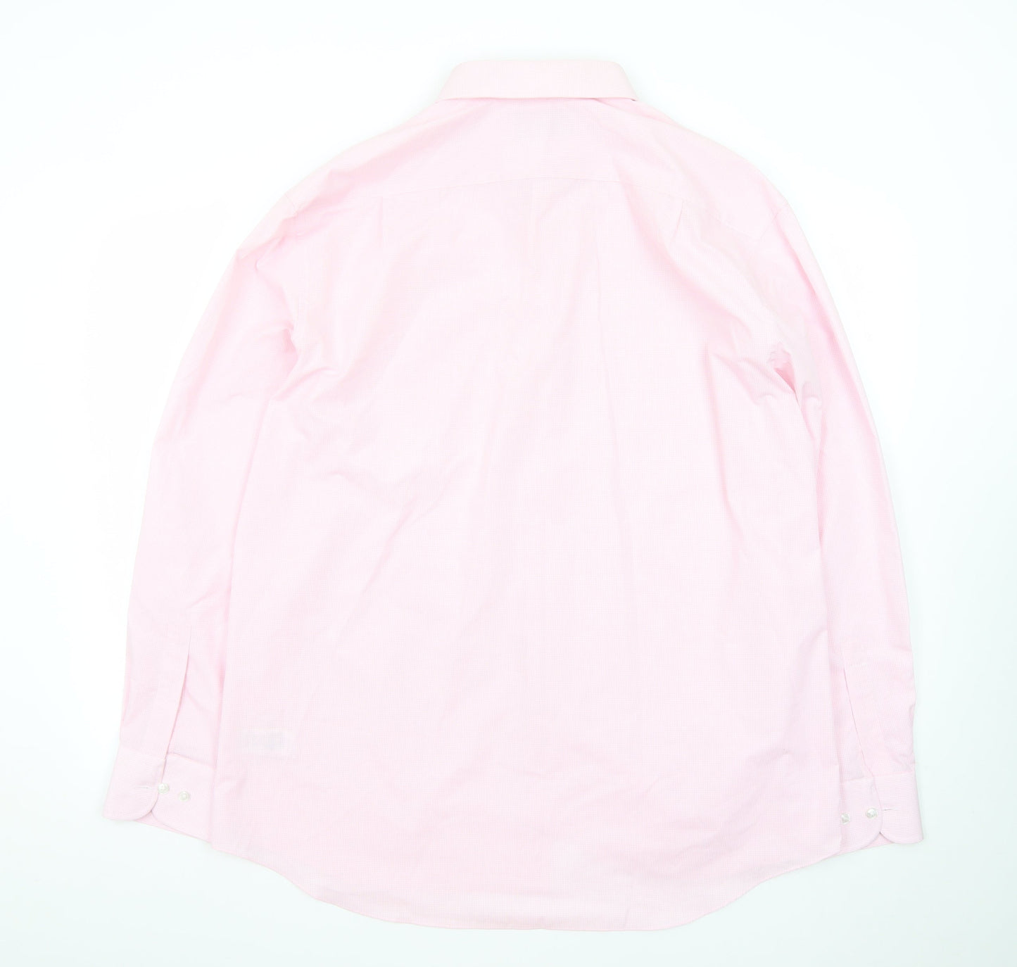 Marks and Spencer Men's Pink Regular Fit Long Sleeve Dress Shirt 17in