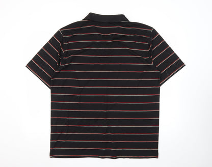 Paul & Shark Men's Black Striped 100% Cotton Polo Shirt XXL