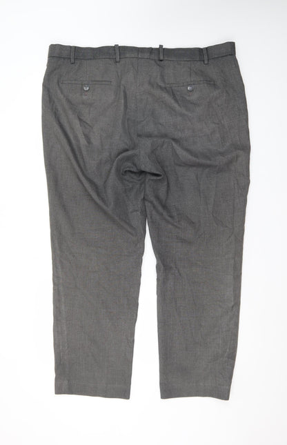 Marks and Spencer Men's Grey 42in Waist Dress Trousers Short Leg