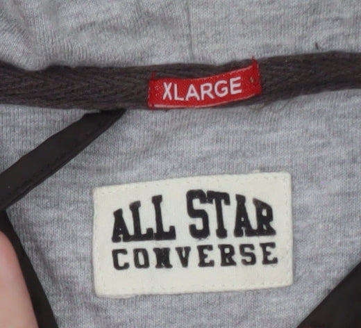 Converse Men's Brown XL Hooded Windbreaker Jacket