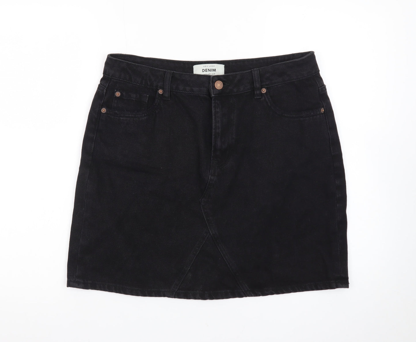 New Look Women’s Black Denim Short Skirt Size 14