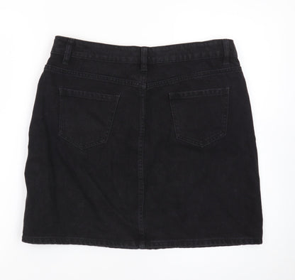 New Look Women’s Black Denim Short Skirt Size 14
