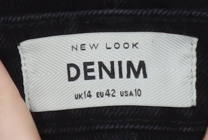 New Look Women’s Black Denim Short Skirt Size 14