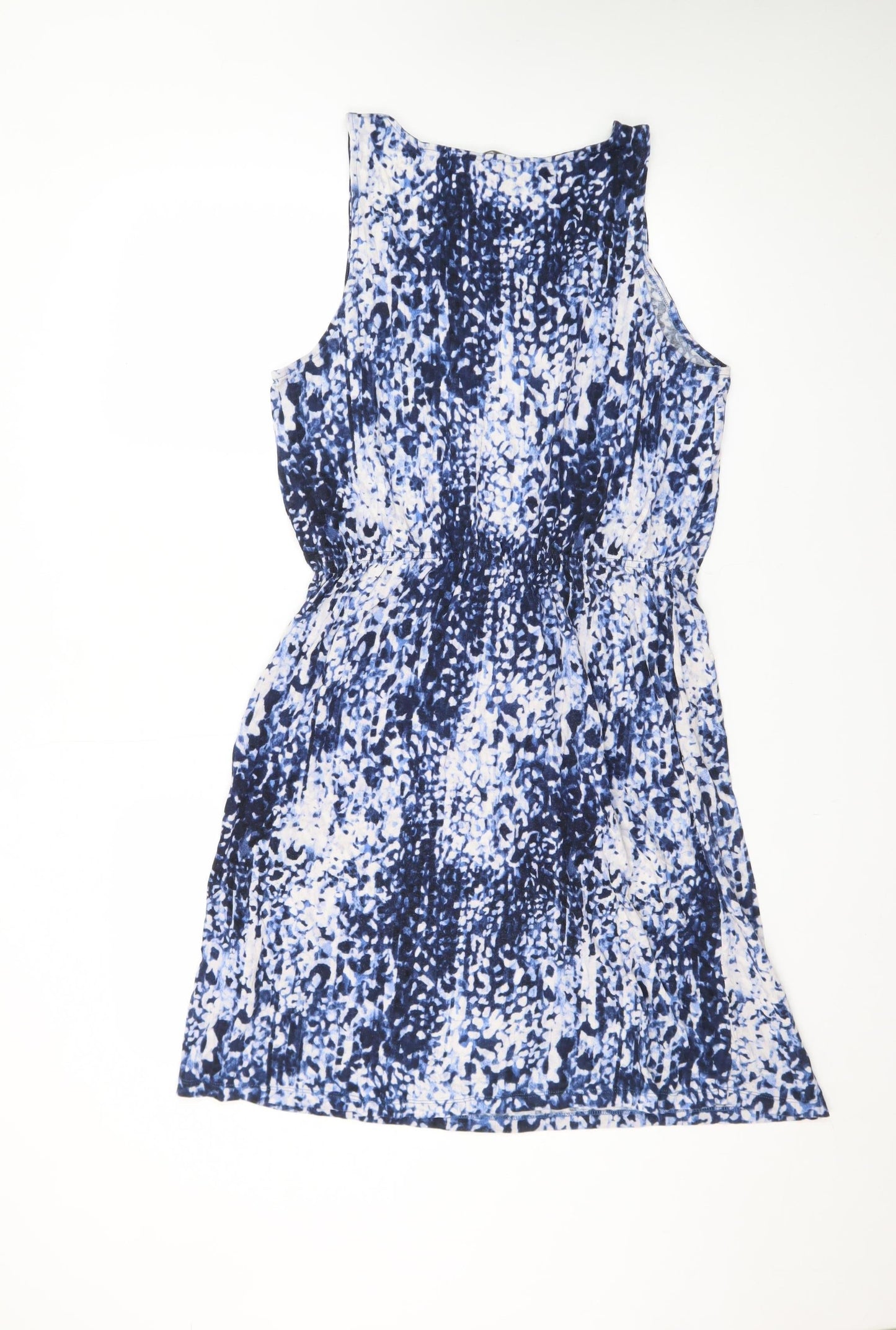H&M Women Blue Animal Print Tank Dress Size 12