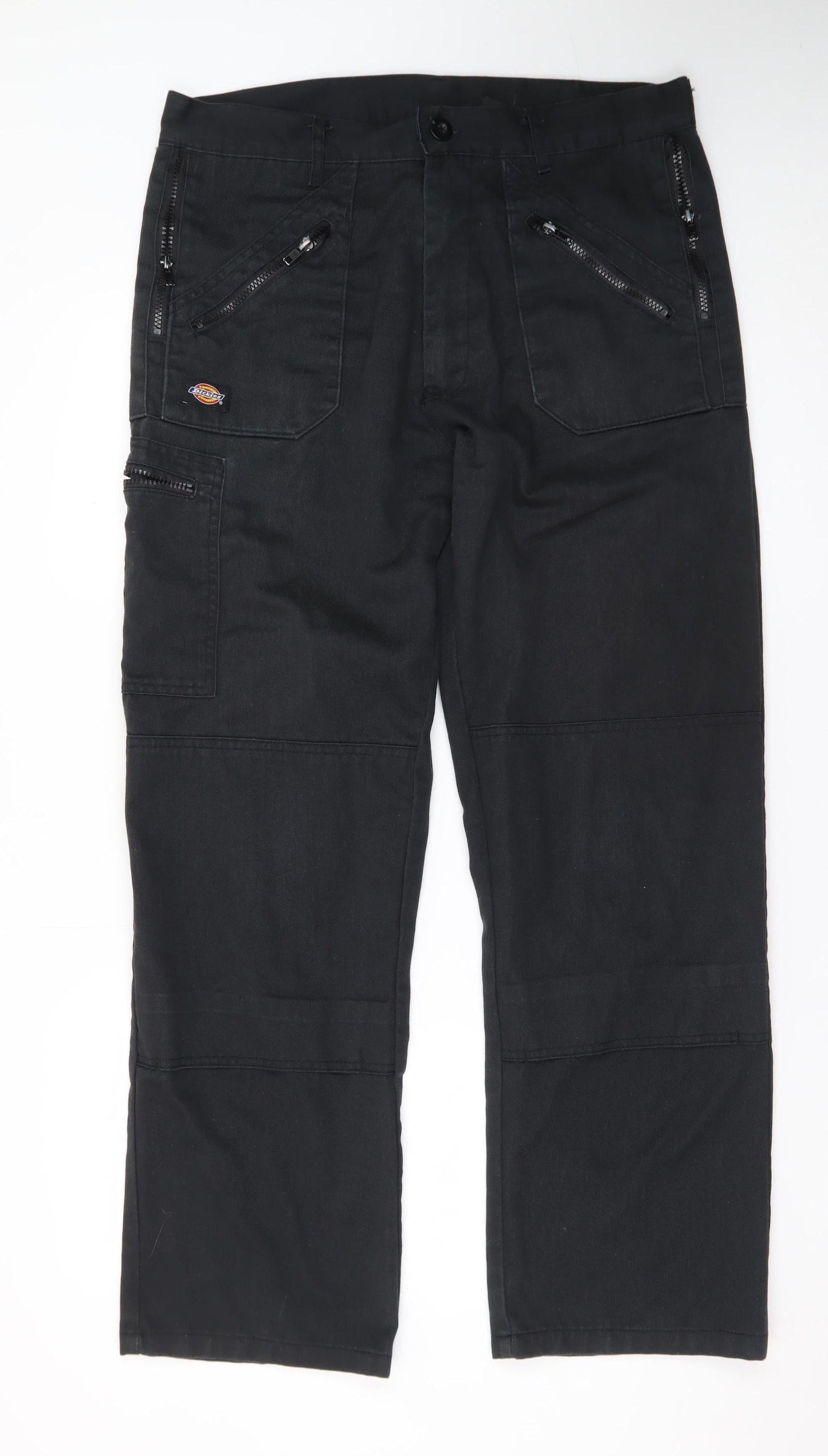 Dickies Men's Black 34R Cargo Workwear Trousers