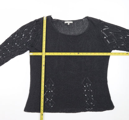 Per Una Women’s Navy Open-Knit Jumper Size 16 Marks & Spencer