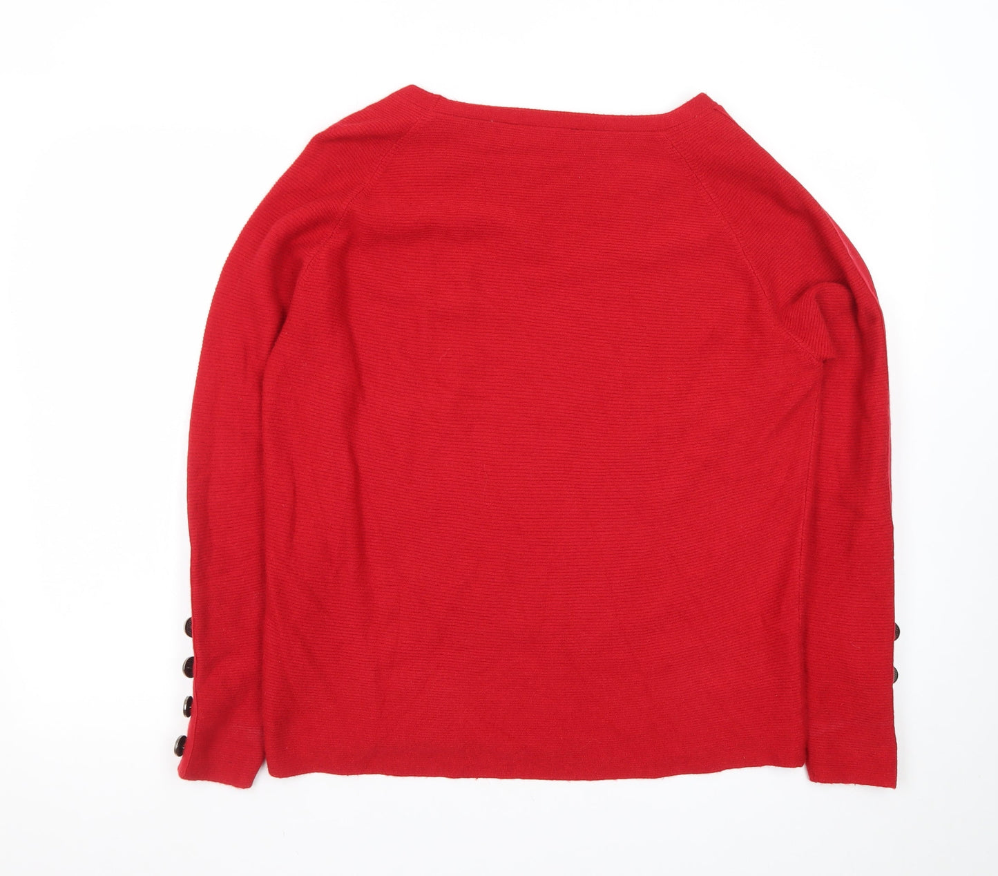Betty Barclay Women’s Red Boat Neck Long Sleeve Pullover Jumper Size 14