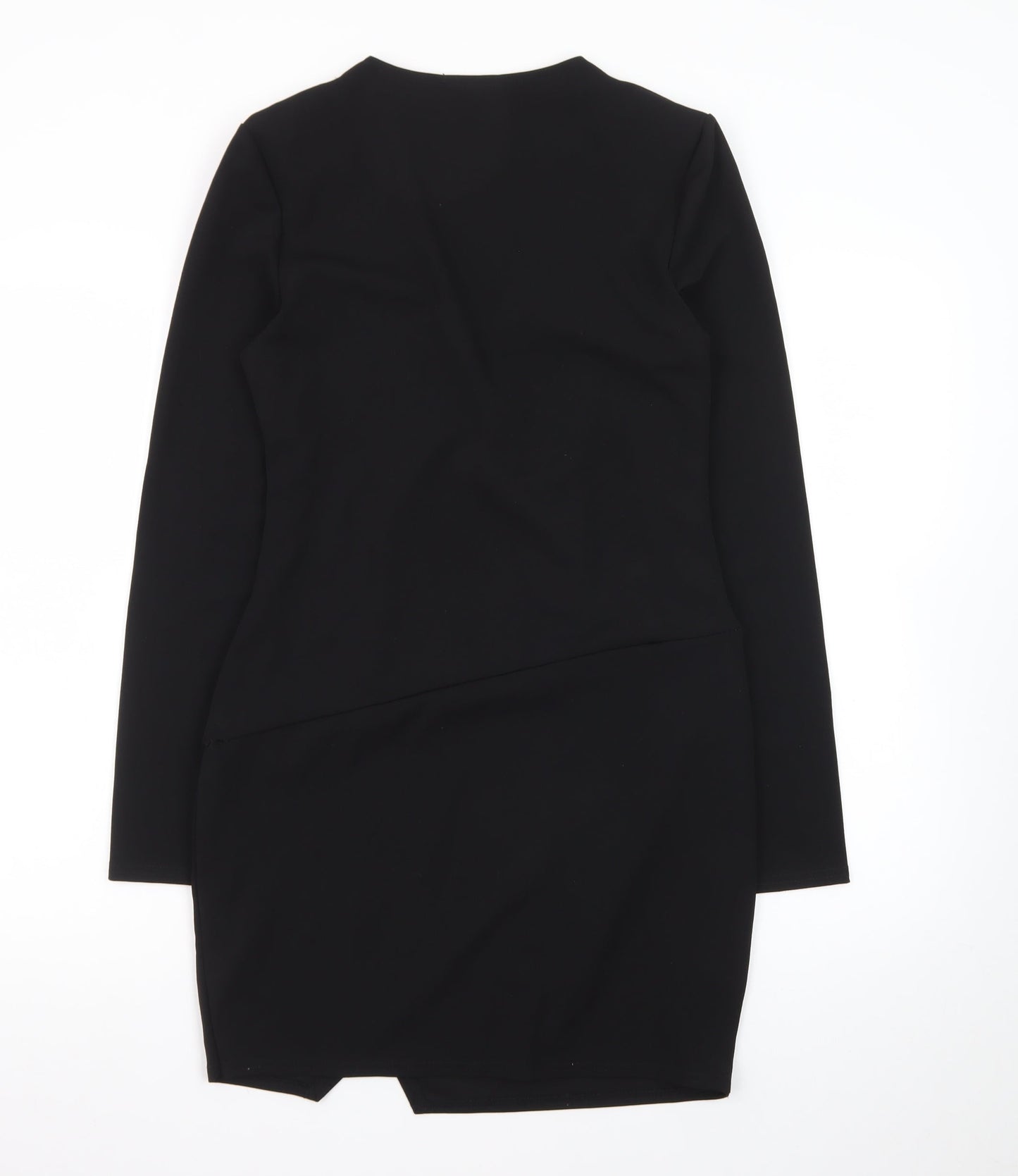 Boohoo Women’s Black Size 12 Bodycon V-Neck Mini Dress