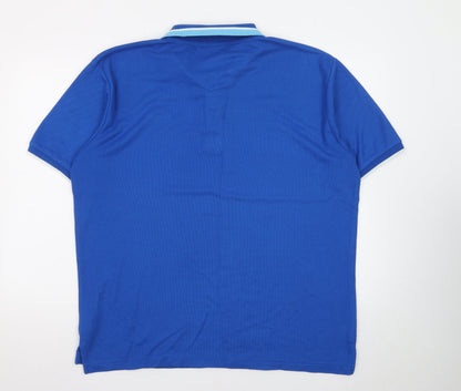 Slazenger Men's Blue XL Short Sleeve Polo Shirt