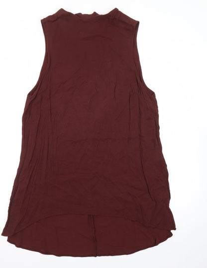 Topshop Women's Brown Sleeveless Shift Dress UK 10