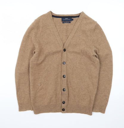 Next Women's Beige Lambswool V-Neck Cardigan Size S