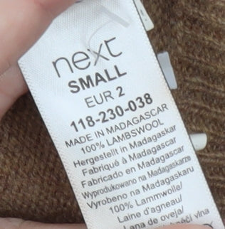 Next Women's Beige Lambswool V-Neck Cardigan Size S