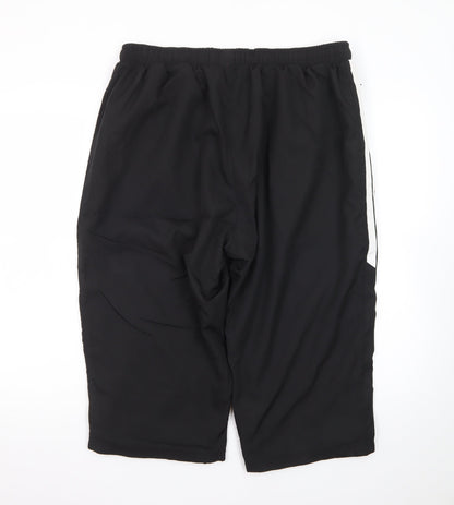 Lonsdale Men’s Black 2XL Sweat Shorts with Stripe Detail