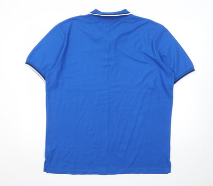 Slazenger Men's Blue Short Sleeve Polo Shirt XL Classic Fit